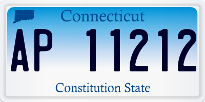 CT license plate AP11212