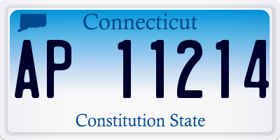 CT license plate AP11214