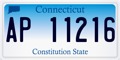 CT license plate AP11216