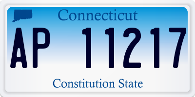 CT license plate AP11217