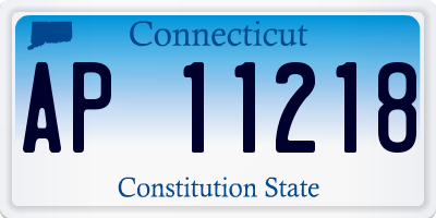 CT license plate AP11218