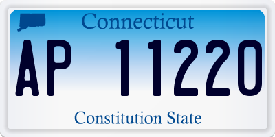 CT license plate AP11220