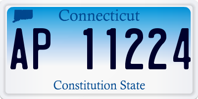 CT license plate AP11224