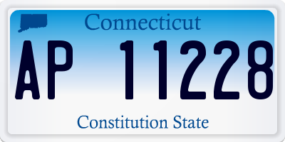 CT license plate AP11228