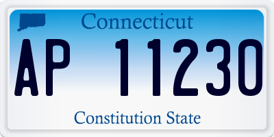 CT license plate AP11230