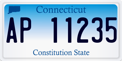 CT license plate AP11235