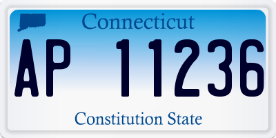 CT license plate AP11236