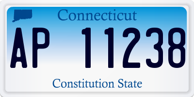 CT license plate AP11238