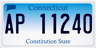 CT license plate AP11240