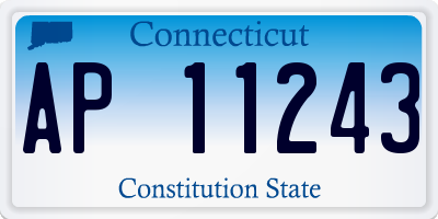 CT license plate AP11243