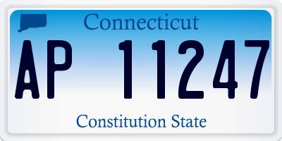CT license plate AP11247