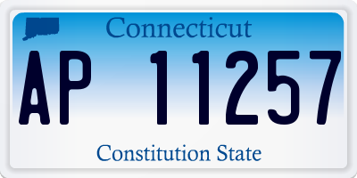 CT license plate AP11257
