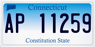 CT license plate AP11259