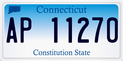 CT license plate AP11270