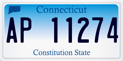 CT license plate AP11274