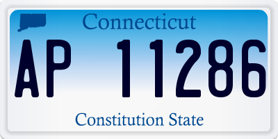 CT license plate AP11286