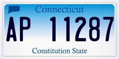 CT license plate AP11287