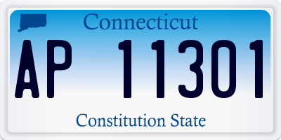 CT license plate AP11301