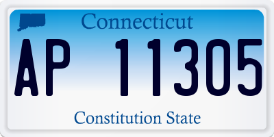 CT license plate AP11305