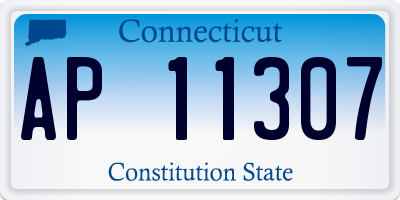 CT license plate AP11307