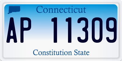 CT license plate AP11309