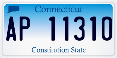 CT license plate AP11310