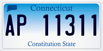 CT license plate AP11311