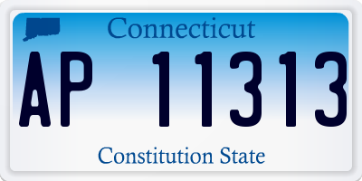 CT license plate AP11313