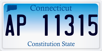 CT license plate AP11315