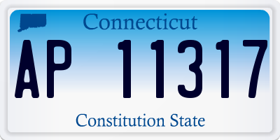 CT license plate AP11317