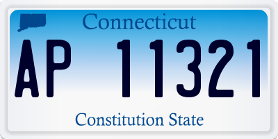 CT license plate AP11321