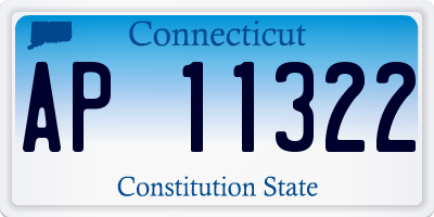 CT license plate AP11322