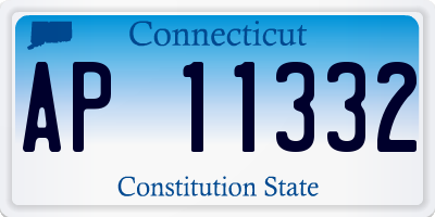 CT license plate AP11332
