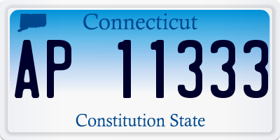 CT license plate AP11333