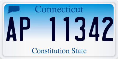 CT license plate AP11342