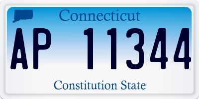 CT license plate AP11344