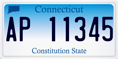 CT license plate AP11345