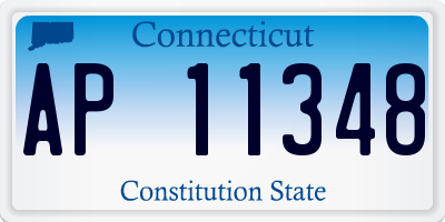 CT license plate AP11348