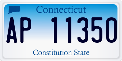 CT license plate AP11350