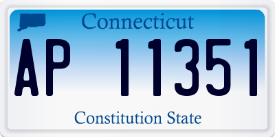 CT license plate AP11351