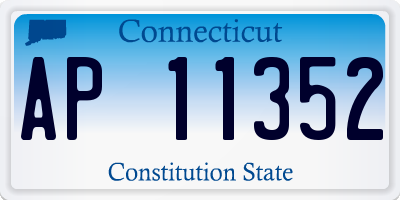 CT license plate AP11352