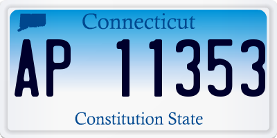 CT license plate AP11353