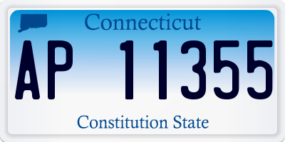CT license plate AP11355