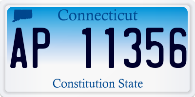 CT license plate AP11356