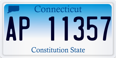 CT license plate AP11357