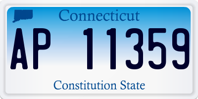CT license plate AP11359