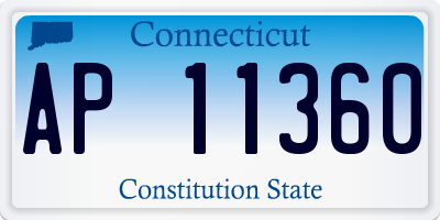 CT license plate AP11360