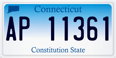 CT license plate AP11361