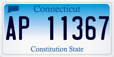 CT license plate AP11367