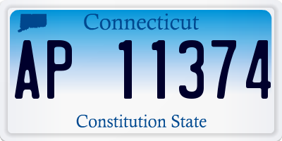 CT license plate AP11374